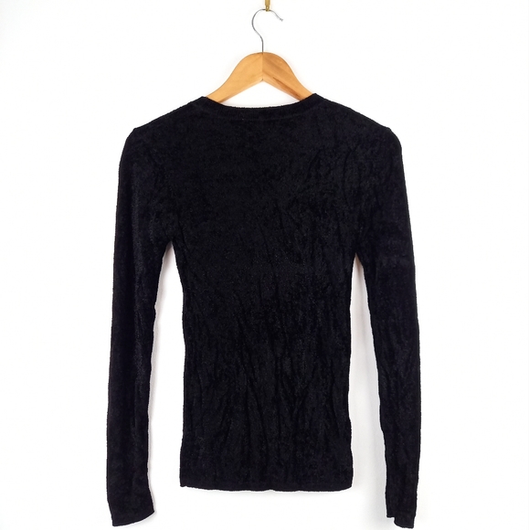 & other stories black chenile long sleeve top - Picture 4 of 5